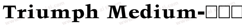 Triumph Medium字体转换